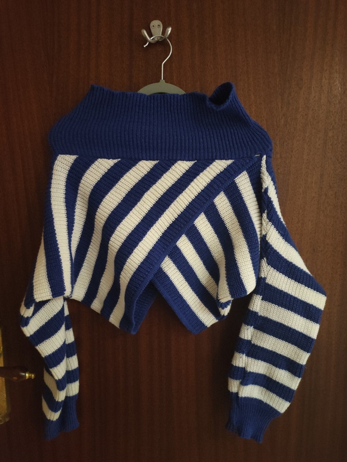 Blauw-wit gestreepte trui met col, Kleding | Dames, Blauw, Ophalen of Verzenden, Onbekend, Maat 34 (XS) of kleiner