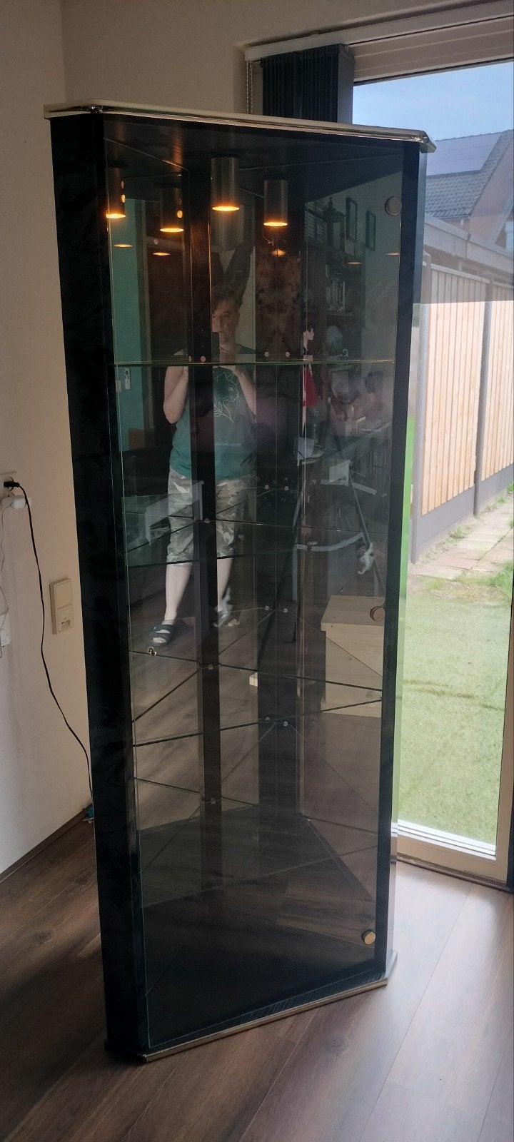 vitrinekast hoekkast, Ophalen, Gebruikt, 50 tot 100 cm, 150 tot 200 cm