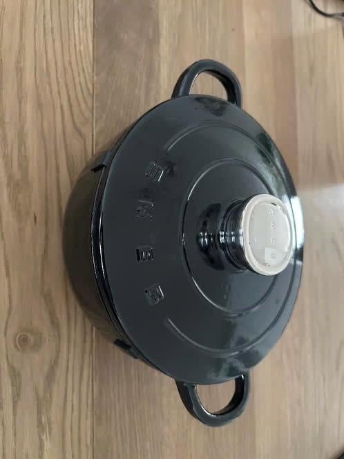 Smeg braadpan 24 cm, Gietijzer, Nieuw, Ophalen of Verzenden, Keramische plaat