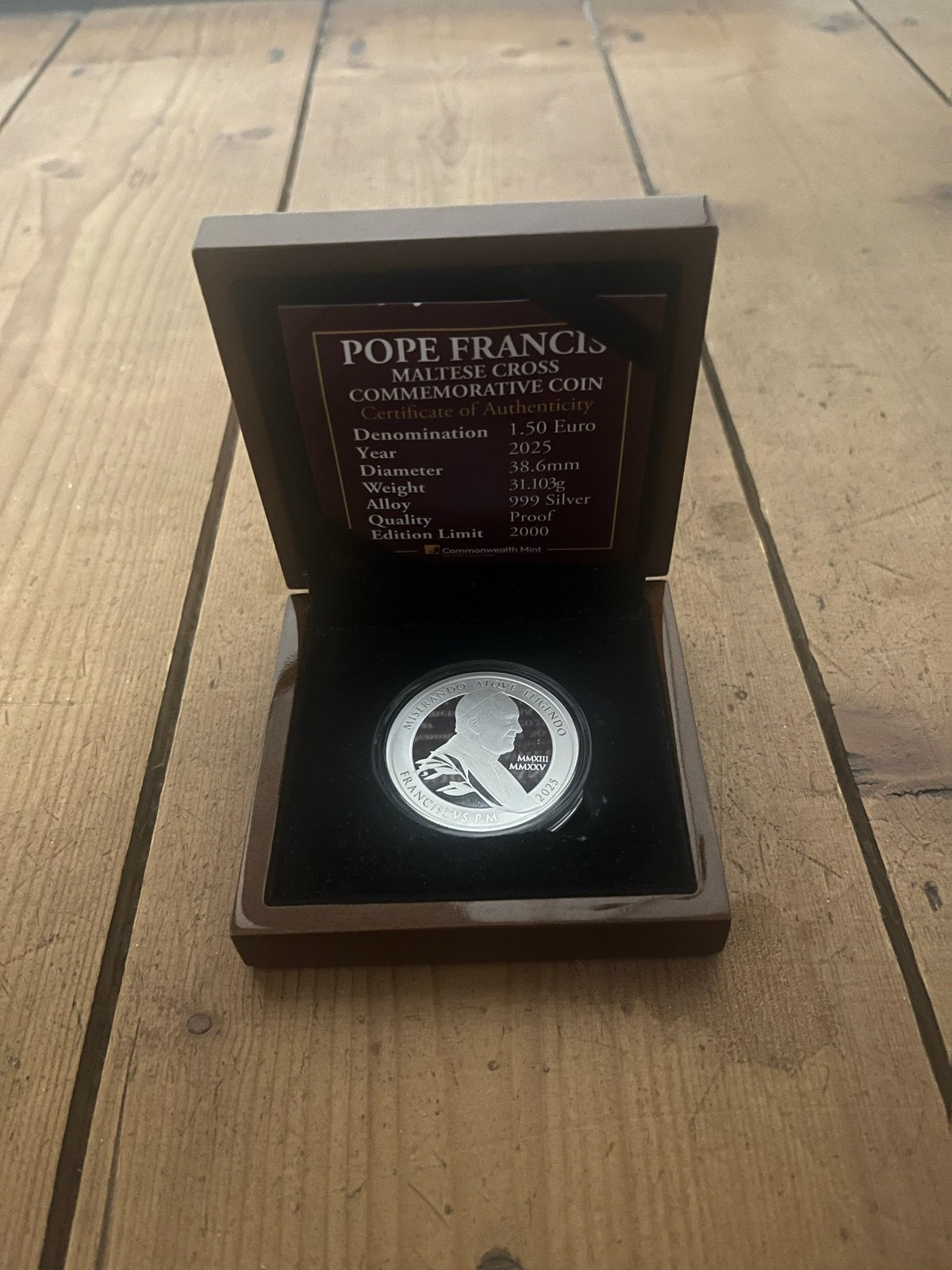 Malta 2025 Paus Franciscus 1 oz .999 Zilver Proof Munt, Zilver, Losse munt, Malta, Overige waardes