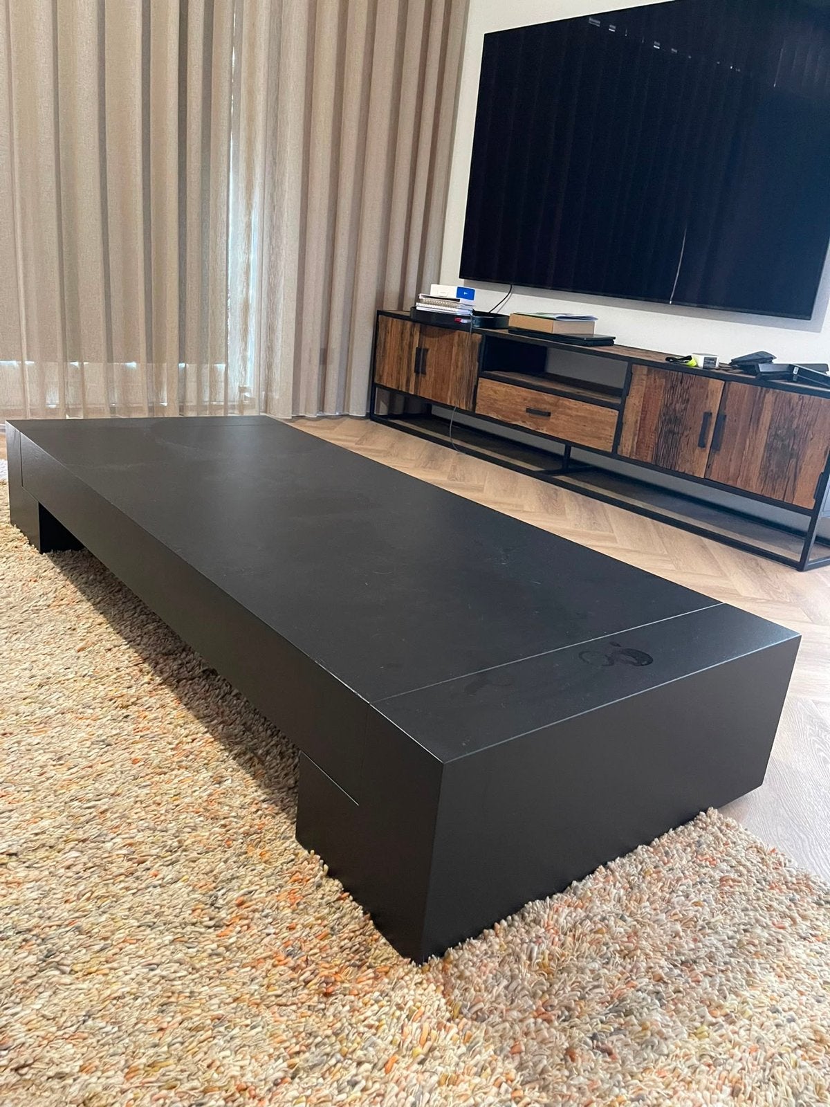 Piet Boon salon tafel - Zwart, Ophalen, 50 – 75, Gebruikt, 150 tot 200 cm