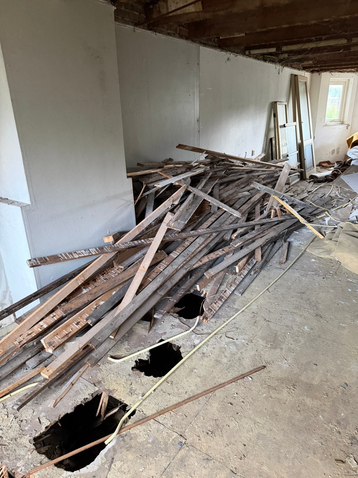 GRATIS / partij gebruikte vuren latten, Ophalen, Gebruikt, 25 tot 50 mm, Plank