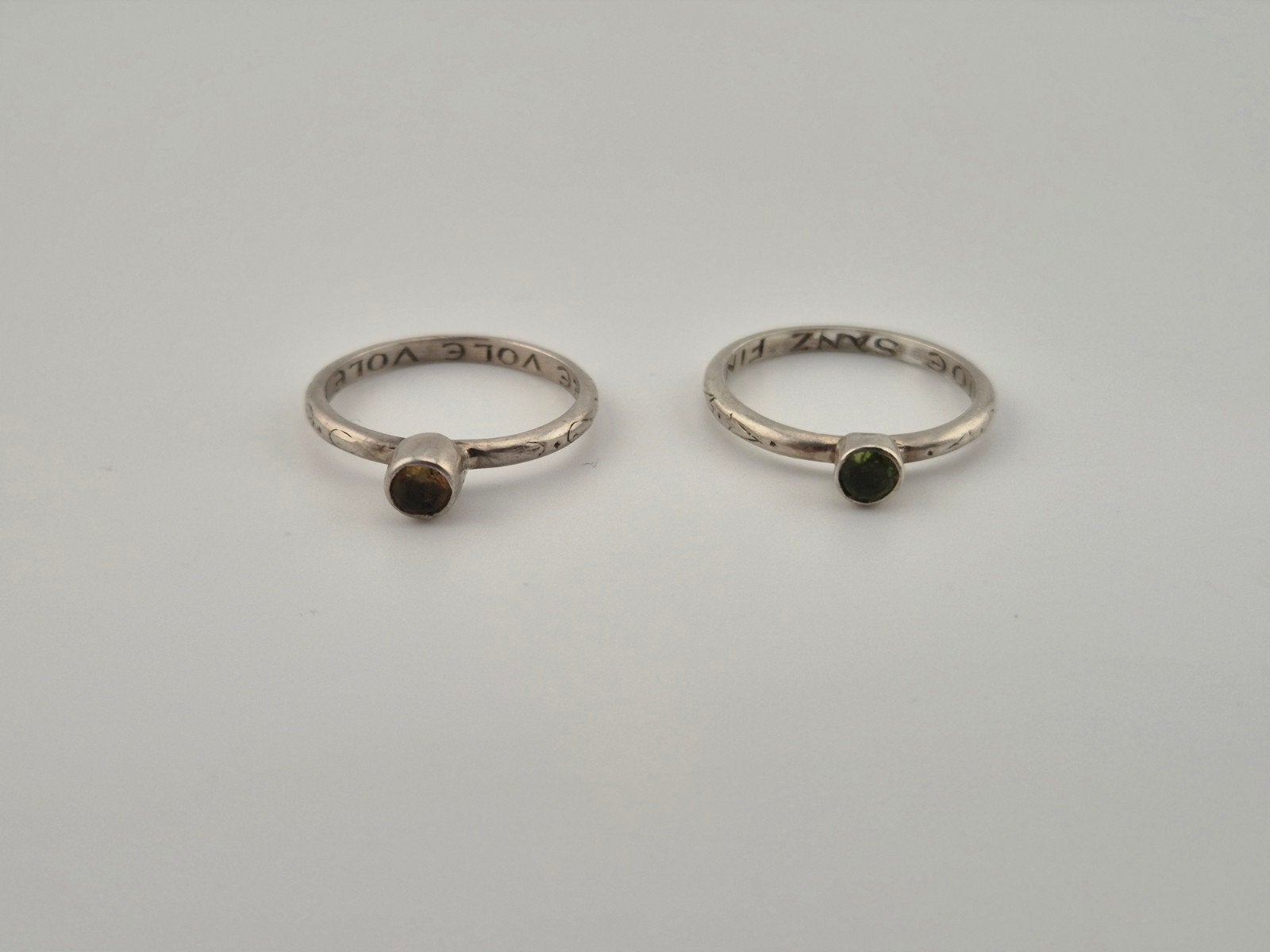 Antieke Victoriaanse Zilveren Posy Liefdes Ringen Amore Vole, Verzenden, Zilver
