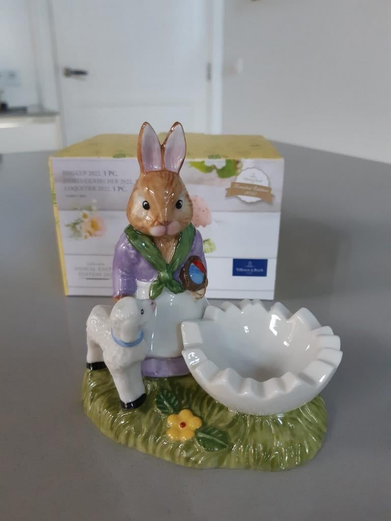 Eierdop Pasen moederhaas Emma Villeroy en Boch annual Easter, Ophalen of Verzenden