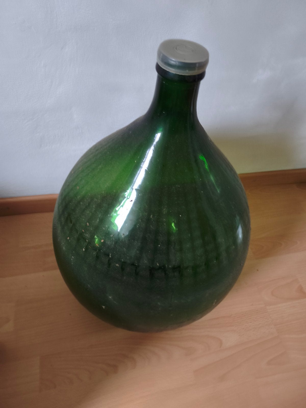 Grote glazen bolvaas / gistfles (groen), Ophalen