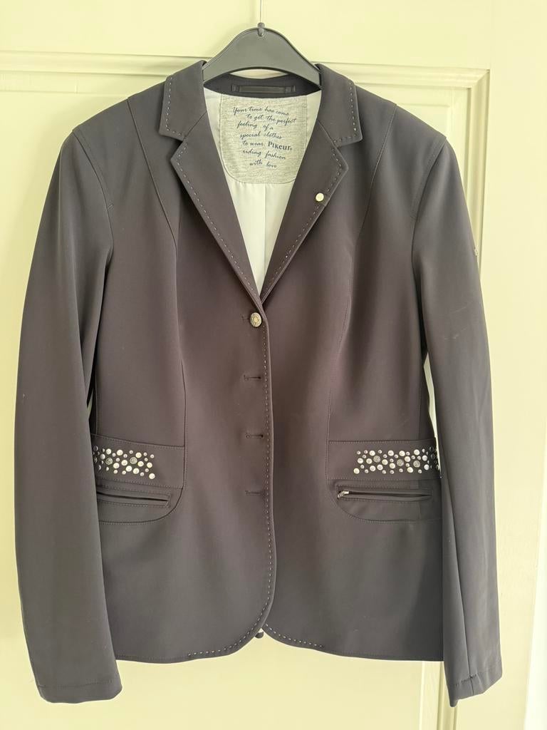 Pikeur wedstrijdjasje navy, Dieren en Toebehoren, Paardrijkleding, Dressuur, Ophalen of Verzenden, Zo goed als nieuw, Dames