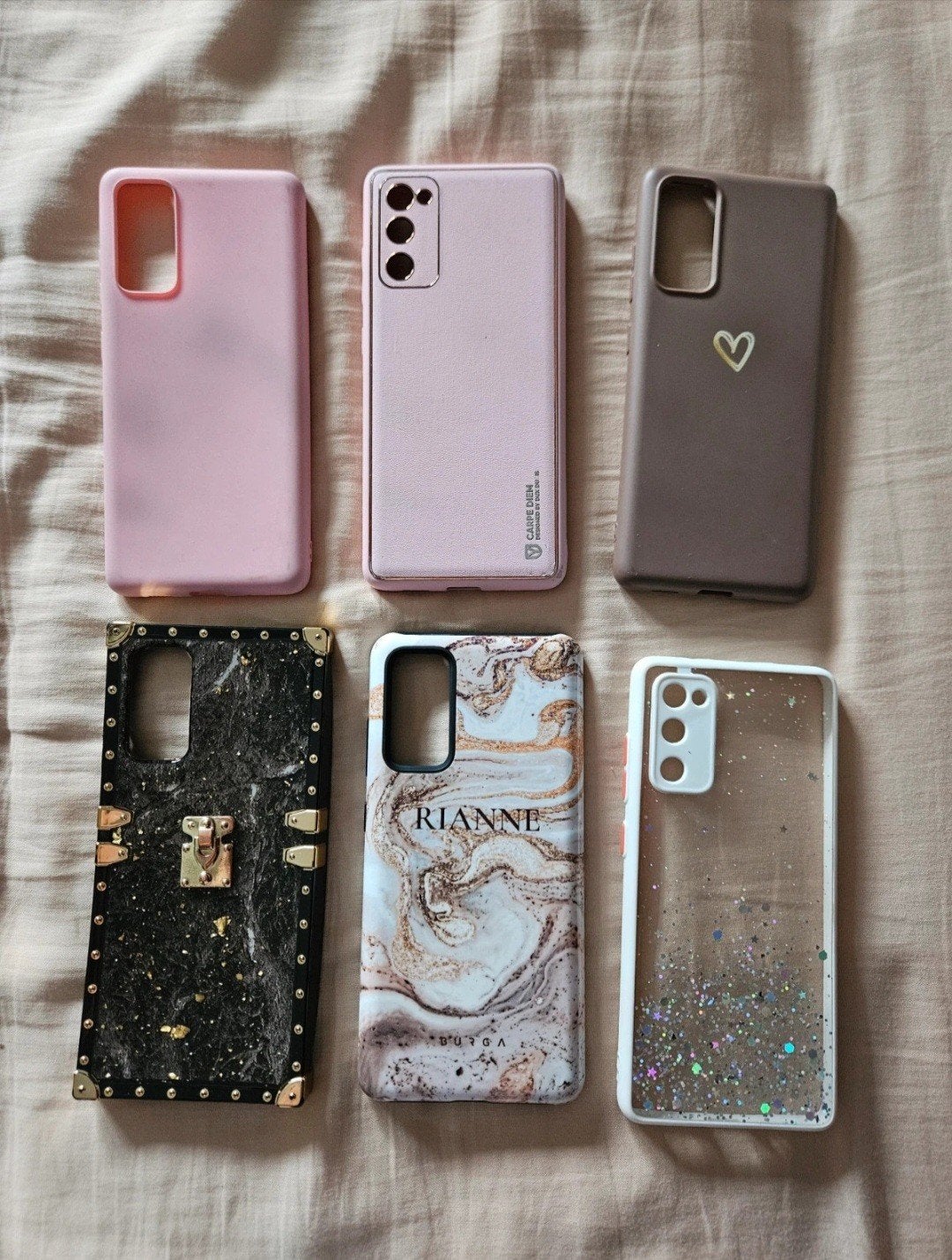 6 telefoonhoesjes Samsung Galaxy S20FE, Ophalen of Verzenden, Gebruikt, Overige modellen, Frontje of Cover