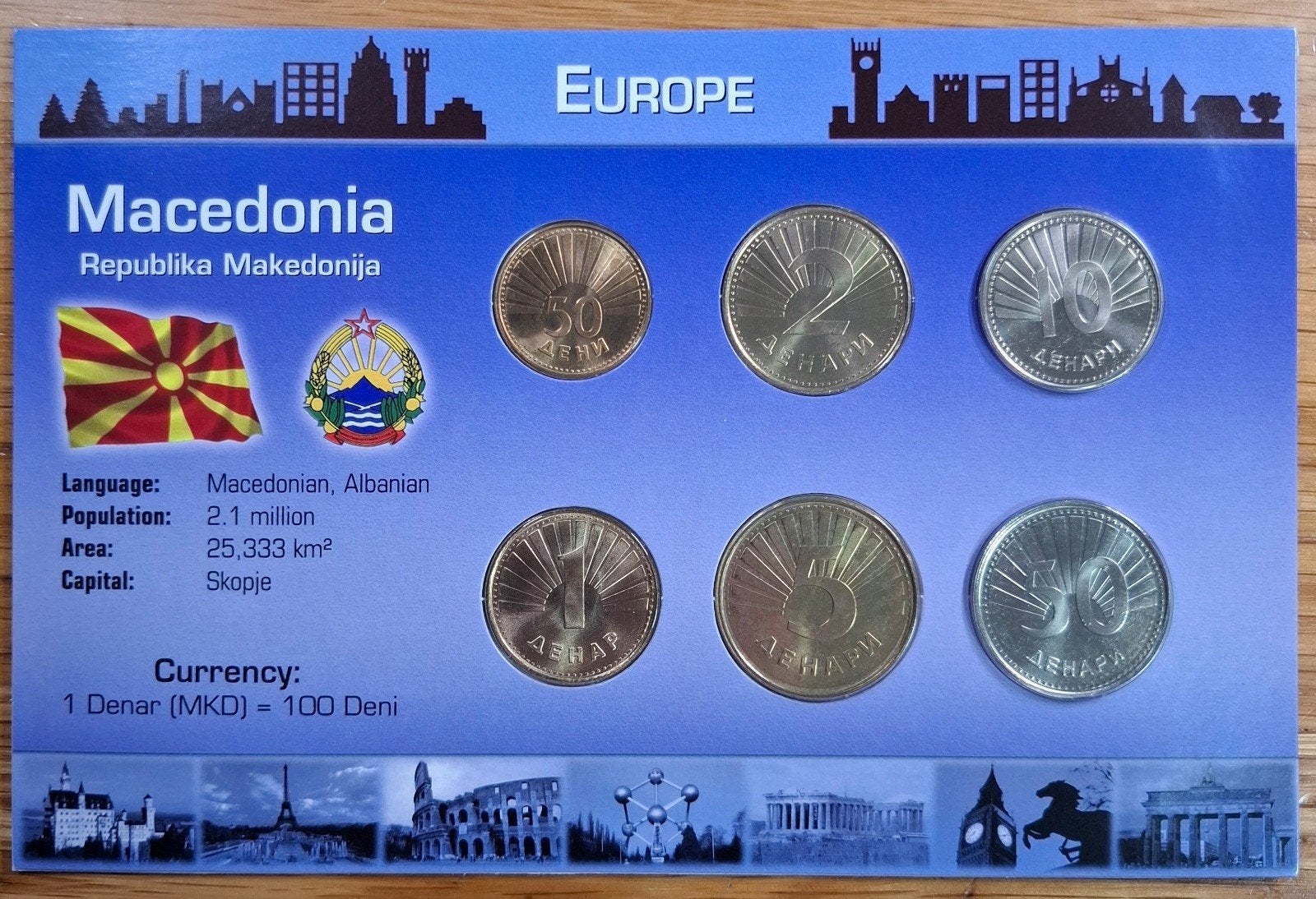 Coins of the World muntset Macedonië, Ophalen of Verzenden, Overige landen