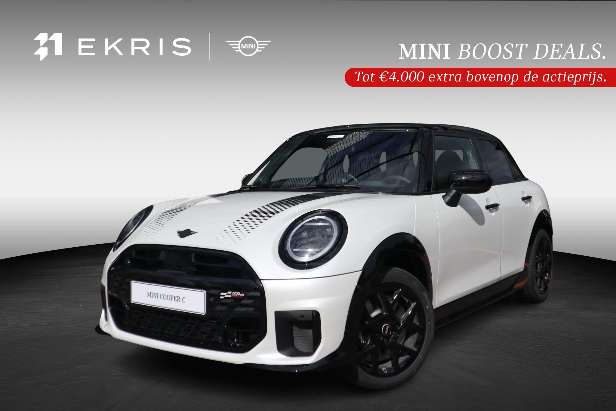 MINI Cooper C John Cooper Works M | Panorama Dak | Premium S, Stof, 156 pk, Wit, Bedrijf