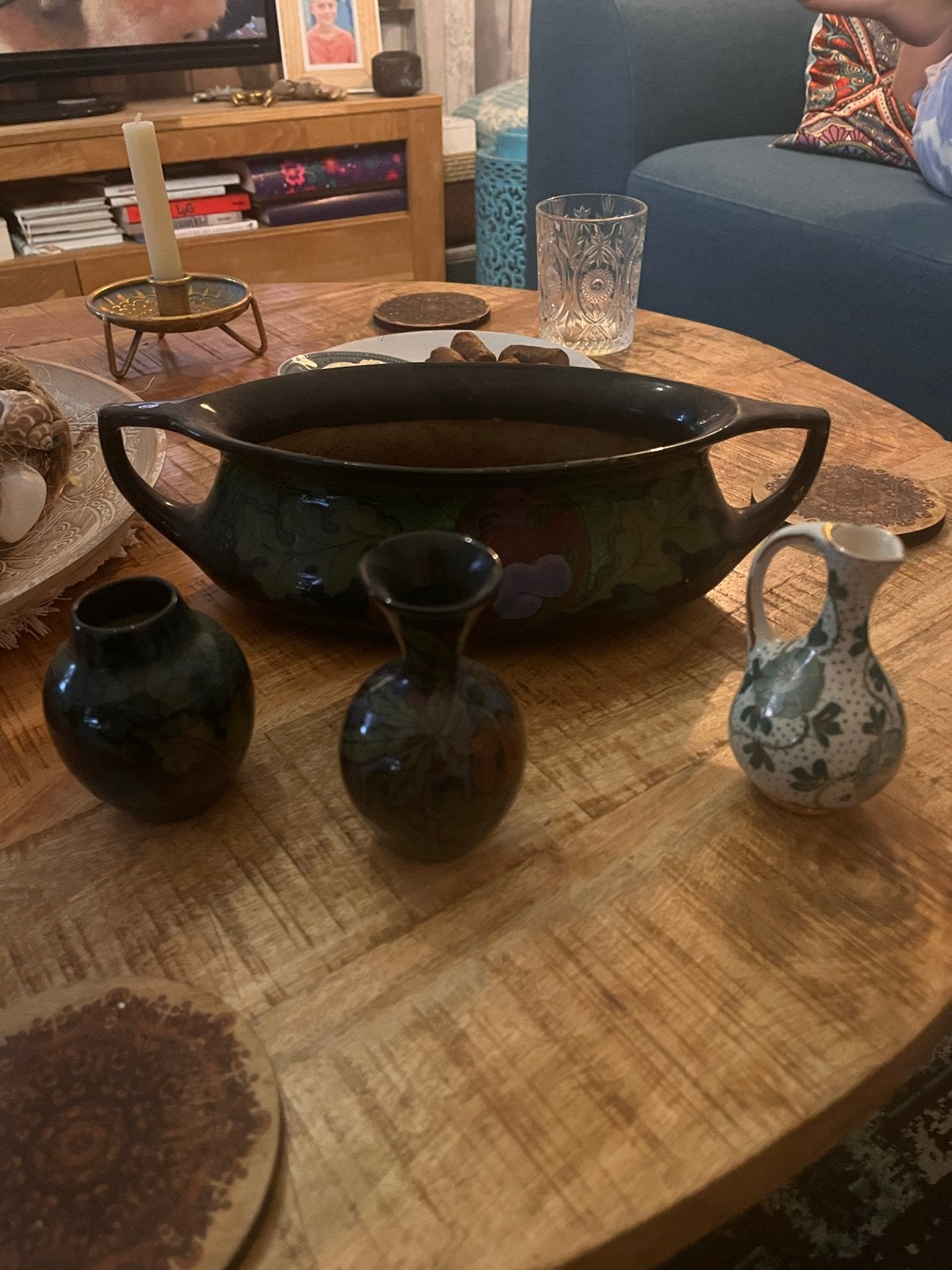Regina Gouda Plateel: Vaasjes en Schaal - Vintage/Antiek, Ophalen of Verzenden
