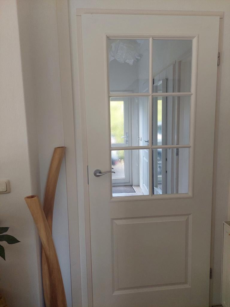 Binnendeuren te koop wit, opdek Doe een leuk bod., Doe-het-zelf en Verbouw, Deuren en Horren, Ophalen, Binnendeur, 200 tot 215 cm