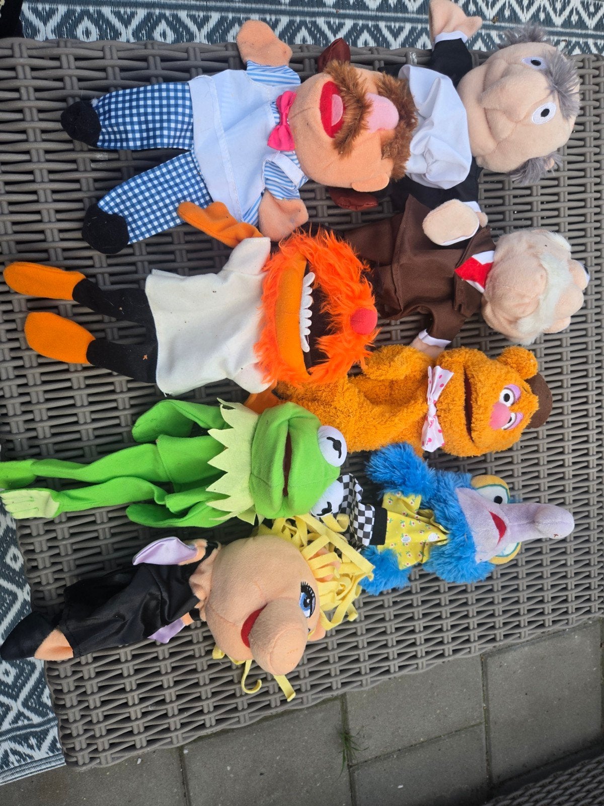 Muppet Show handpoppen - Kermit, Miss Piggy, Fozzie, Animal, Gebruikt, Overige merken, Overige karakters, Overige typen