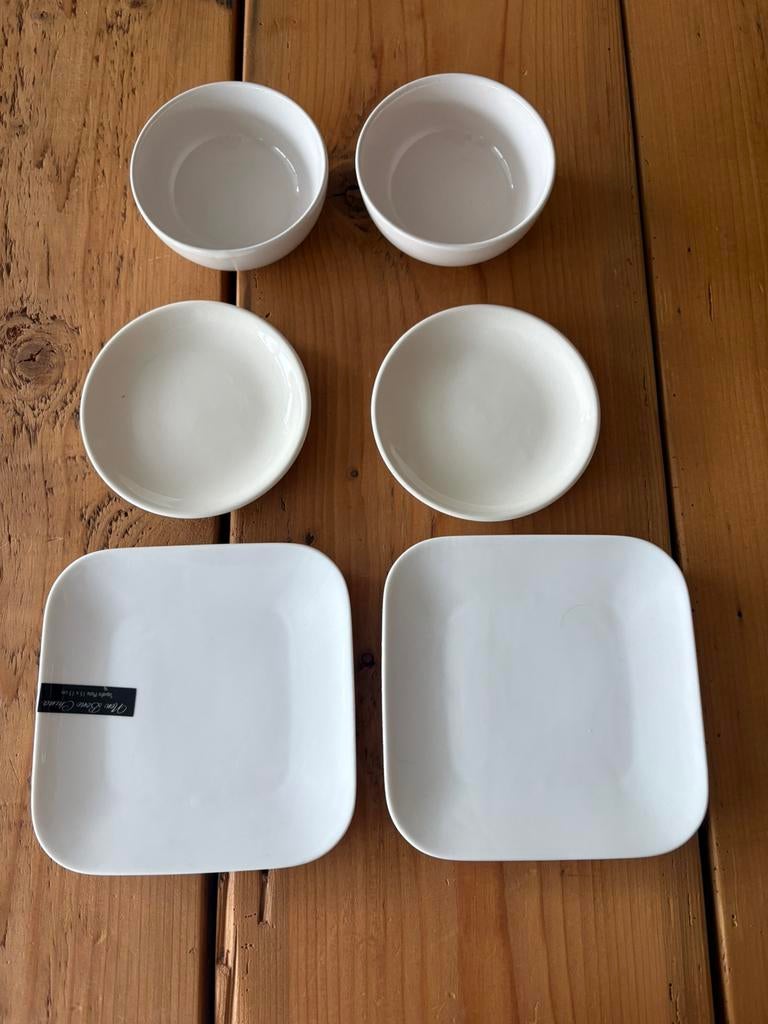 Servies om te stippen wit Stipstijl, Nieuw, Ophalen of Verzenden, Bord(en), Effen