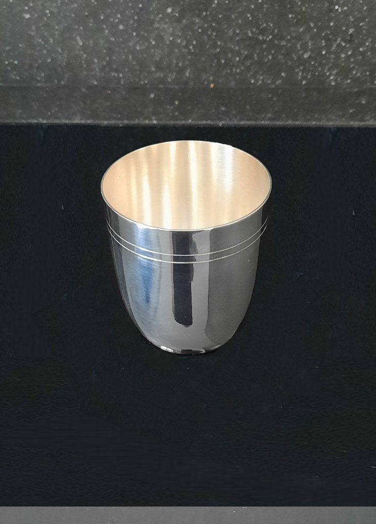 VERZILVERD LEPELVAASJE ZILVERSMID H.HOOIJKAAS H 6,0 x Ø 5,0, Ophalen of Verzenden, Zilver