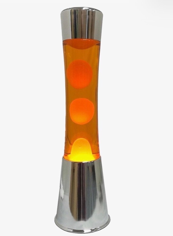 Nieuwe Fisura lavalamp - Oranje/Zilver, Metaal, Overige merken, Nieuw, Ophalen of Verzenden