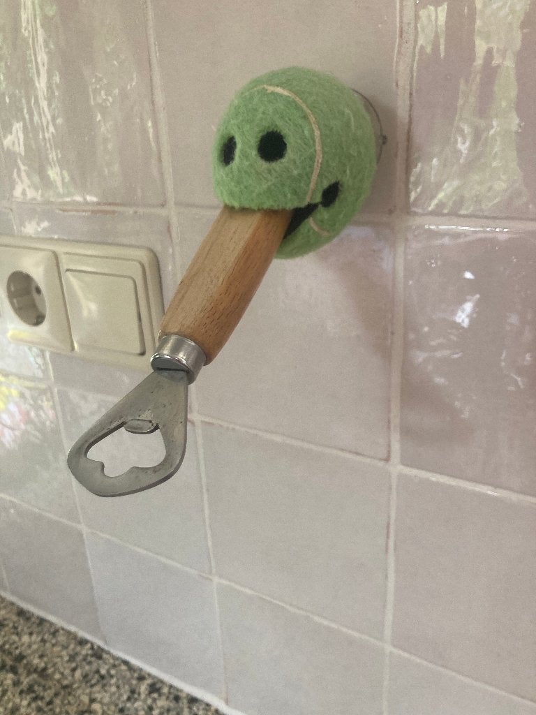 Funny groene tennisbal kermit raar keukenhaakje vaatdoek, Overige typen, Ophalen of Verzenden, Zo goed als nieuw, Groen