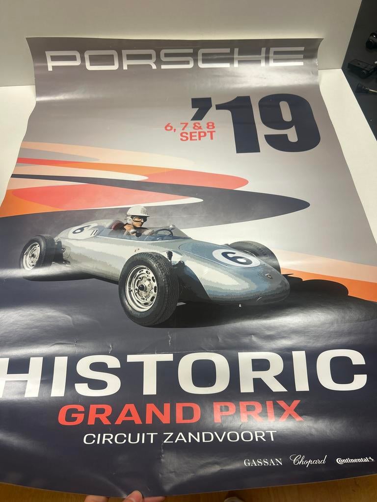 Porsche Historic Grand Prix Zandvoort Poster, Verzamelen, Ophalen, Rechthoekig Staand, Zo goed als nieuw, Sport
