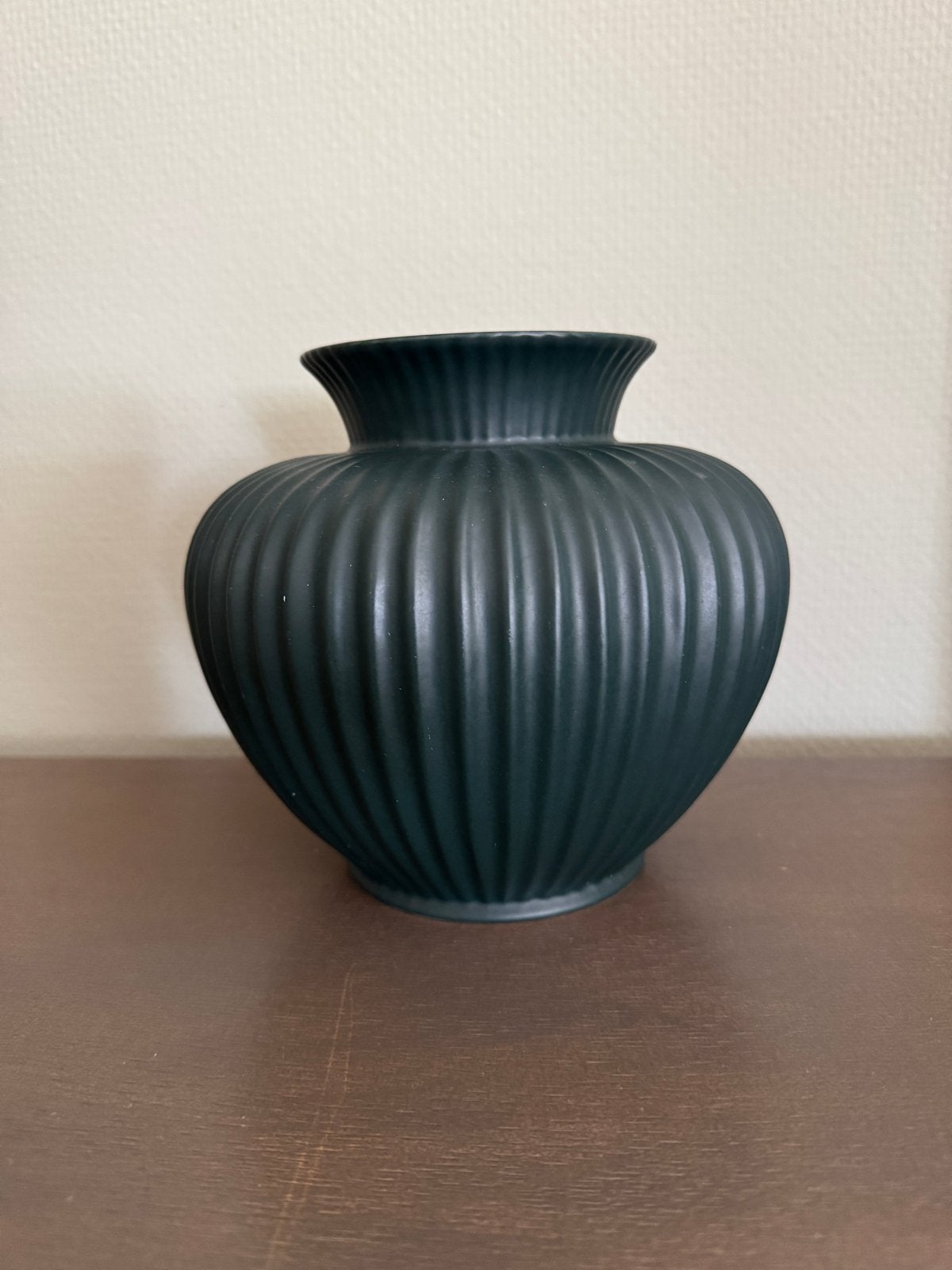 Kähler Hammershøi Vaas 15 cm - Mat Donkergroen Deens Design, Ophalen