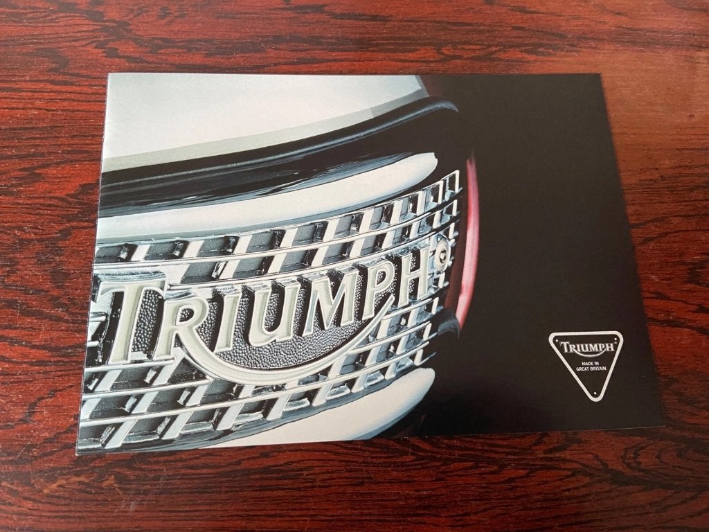 Triumph 1996 new model line motorcycle brochure 2, Ophalen of Verzenden, Zo goed als nieuw, Motoren