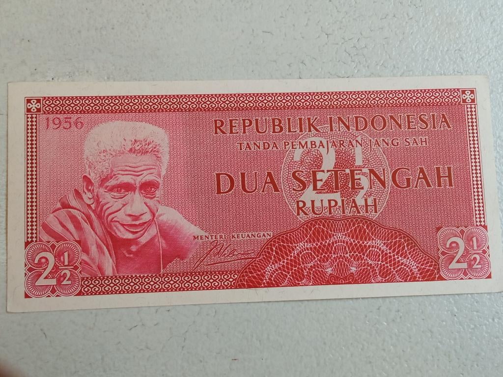 Indonesië 2 1/2 rupiah 1956., Ophalen of Verzenden, Zuidoost-Azië, Los biljet