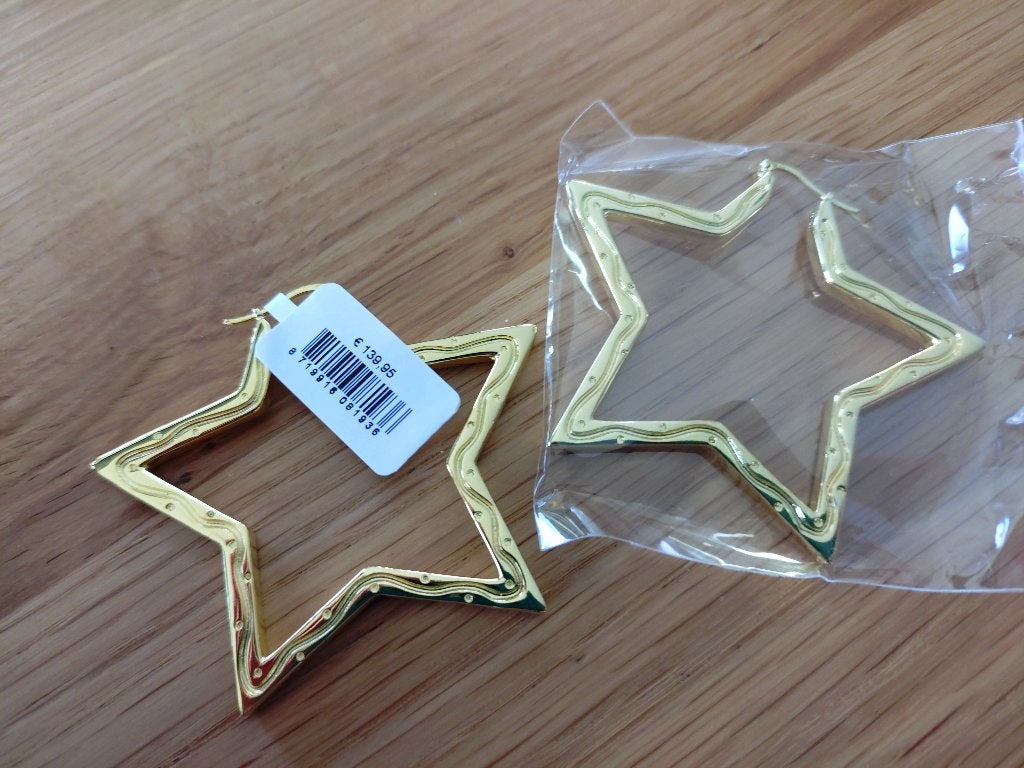 Anna+Nina Funky Star large, Ophalen, Goud, Goud