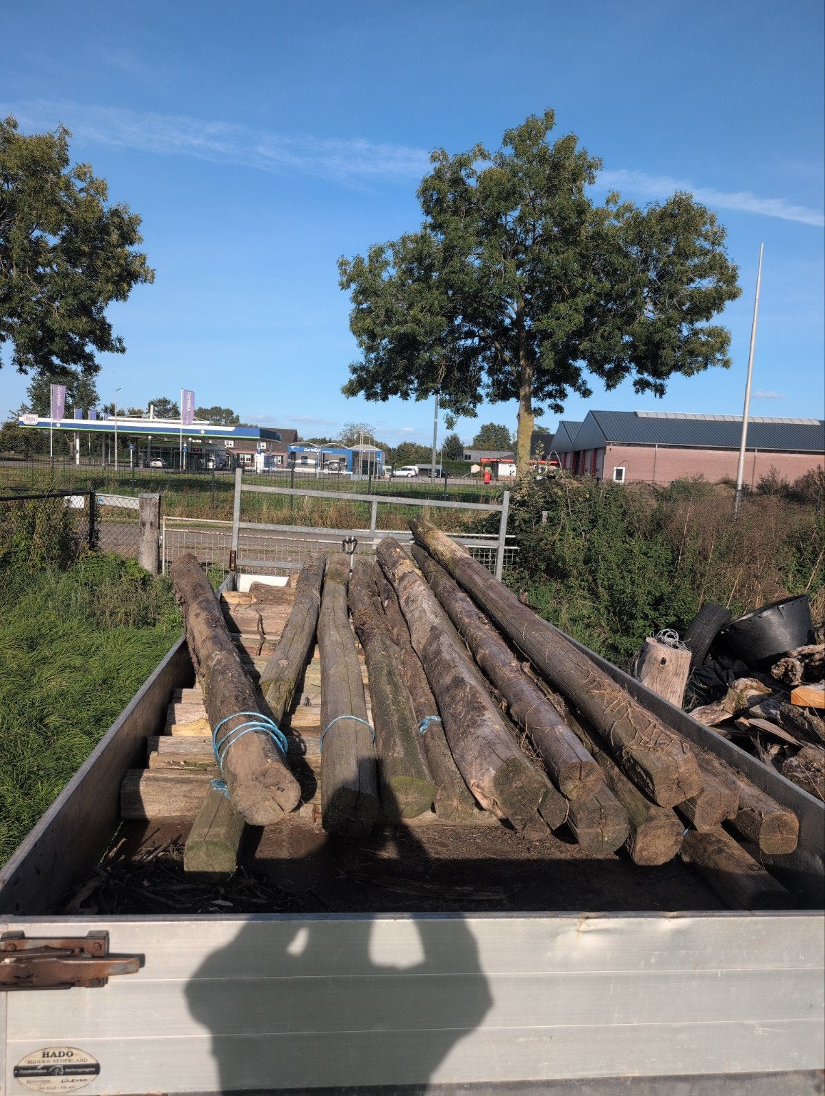 Palen Teak Hout - Diverse Lengtes kachelhout, Ophalen, Gebruikt, Balk, Overige houtsoorten