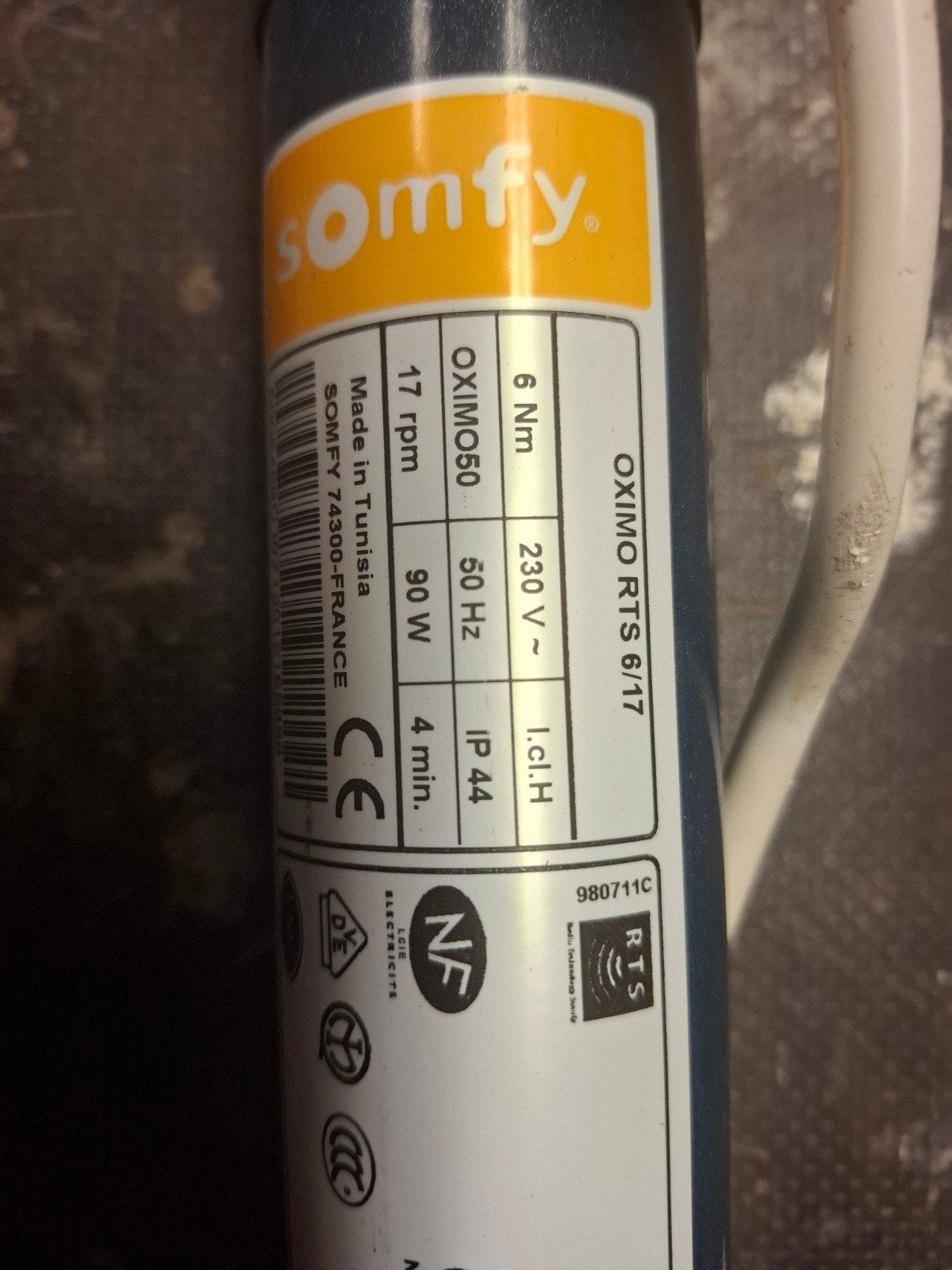 Aangeboden somfy motoren., Doe-het-zelf en Verbouw, Rolluiken, Gebruikt, Overige kleuren, Minder dan 100 cm, Ophalen of Verzenden