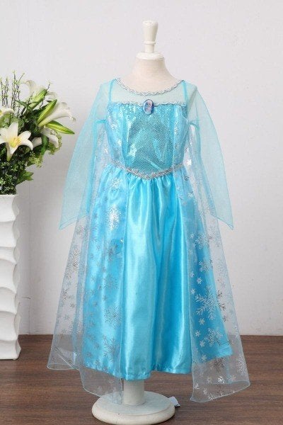 ZOMER DEAL Nieuwe Frozen ELSA Jurk div. maten gratis handsch, Verzenden, Nieuw, 110 t/m 116, Meisje