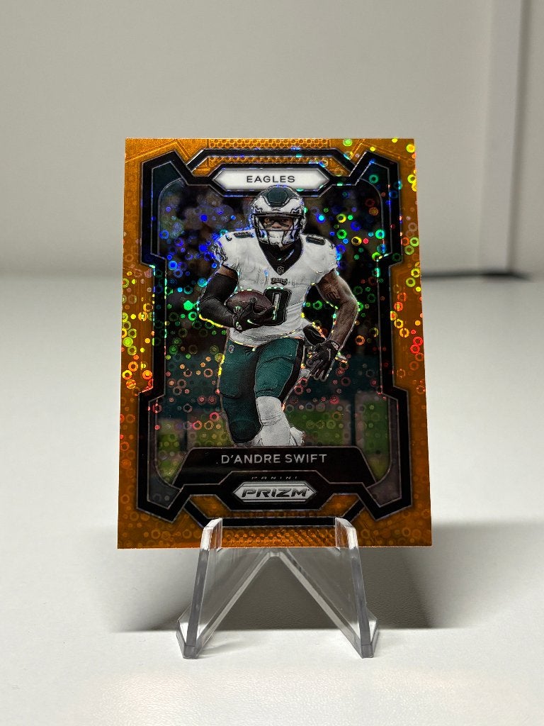 Panini Prizm NFL Eagles D'Andre Swift orange disco kaart, Ophalen of Verzenden, Zo goed als nieuw, Plaatje