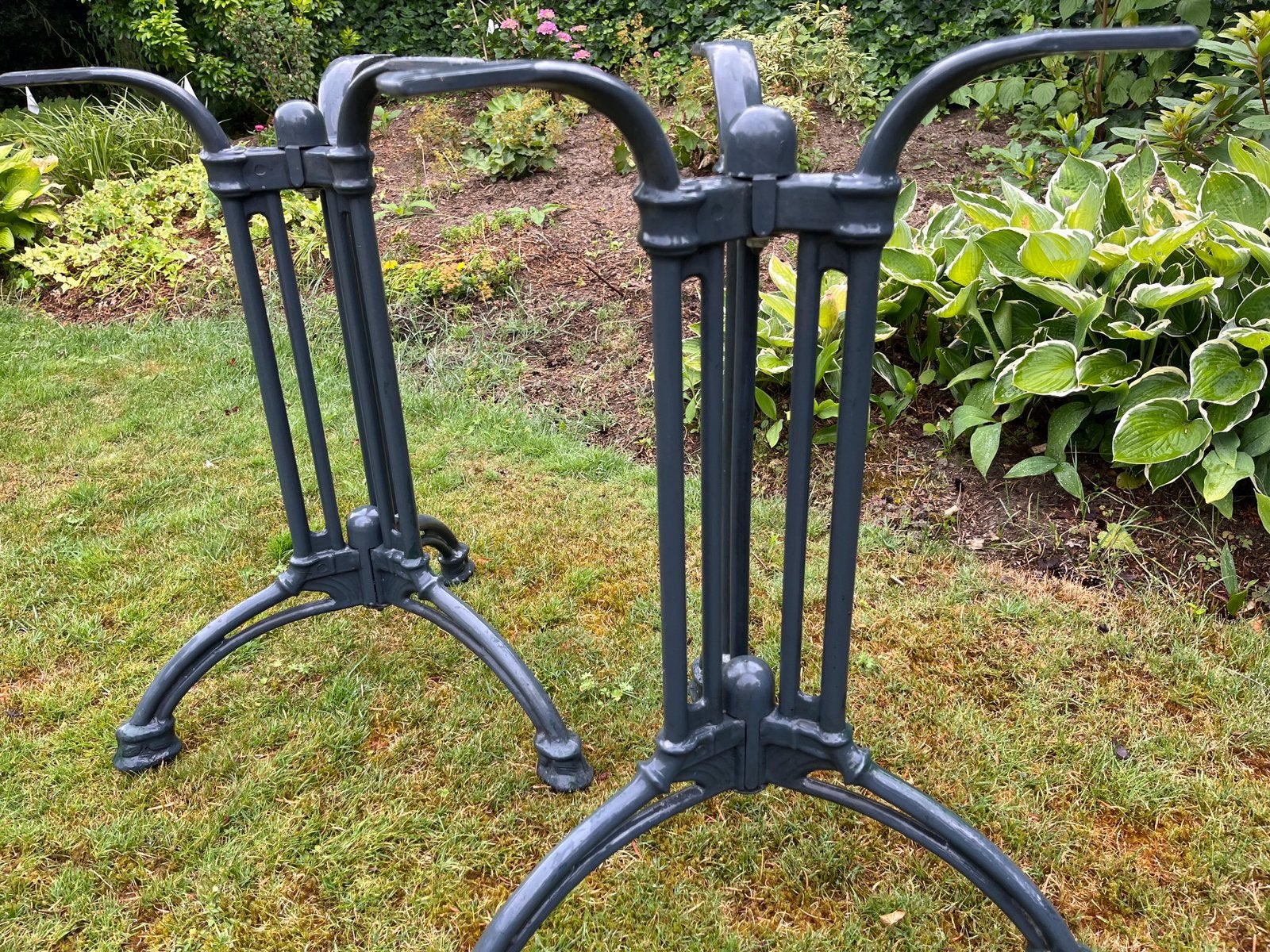 Ijzeren onderstel voor tuintafel set van 2 stuks, Ophalen, Tafelpoot, Minder dan 50 cm, Gebruikt
