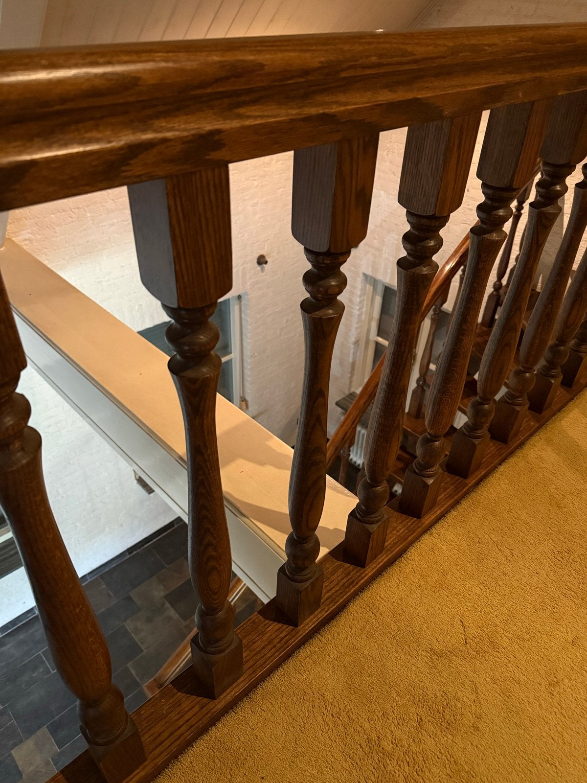 Eikenhouten Balustrade - 855 cm lang, 90 cm hoog, Doe-het-zelf en Verbouw, Ophalen of Verzenden, Gebruikt