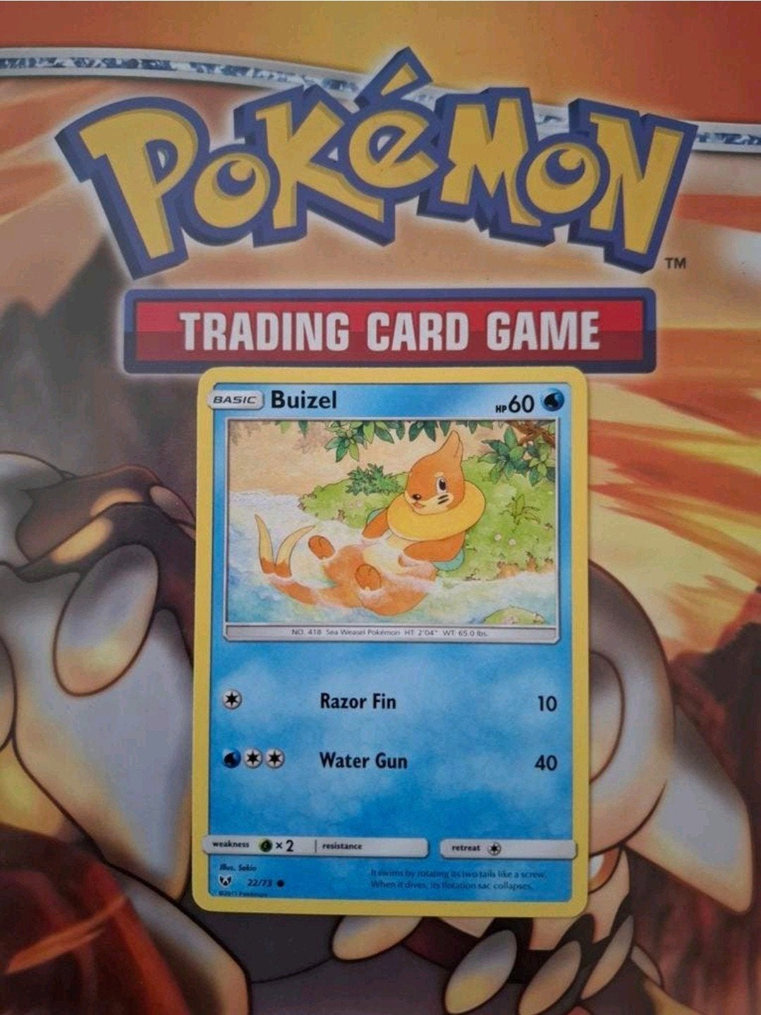 Buizel 22/73 Shining Legends pokemon kaart nm, Ophalen of Verzenden, Zo goed als nieuw, Losse kaart