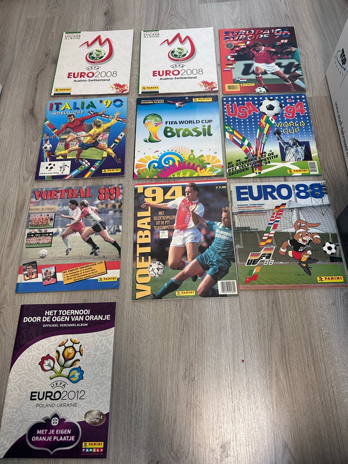 10 Panini Voetbal Sticker Albums - Diverse Jaren, Ophalen of Verzenden, Gebruikt, Overige sporten, Boek of Tijdschrift