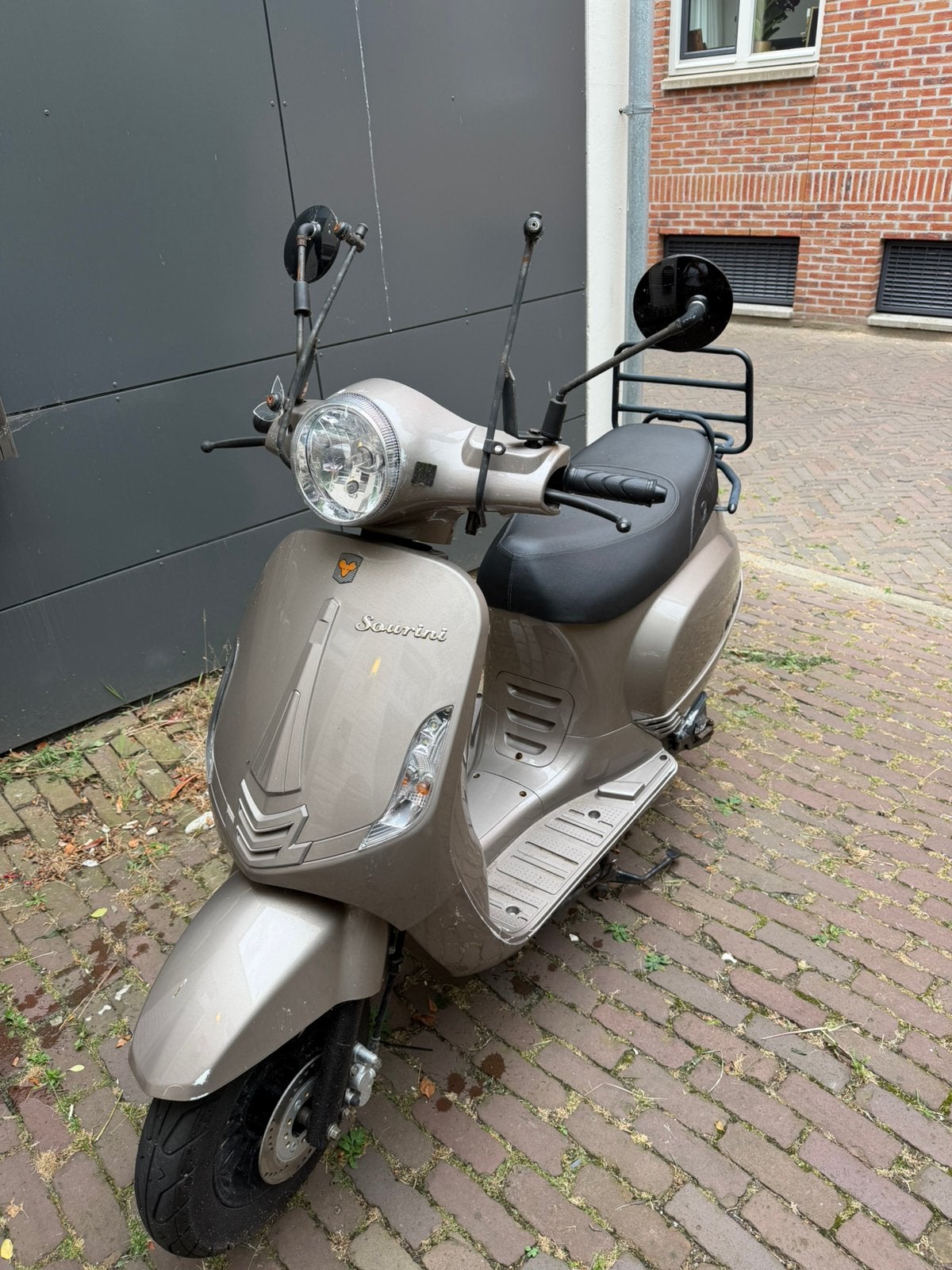 La Souris Sourini brons–1.787 km –nieuwe accu + lader + helm, Gebruikt, Benzine, Ophalen, Overige merken