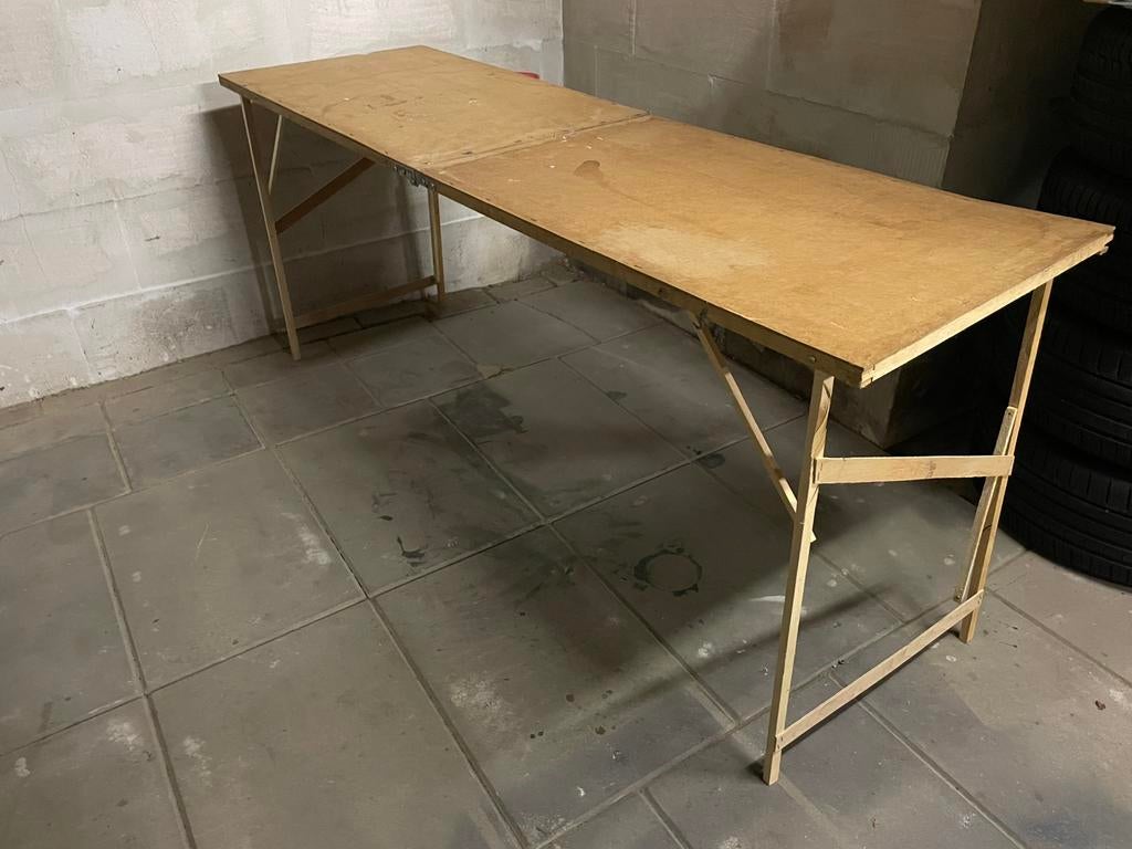 Behangtafel te huur € 5/week (176,5 x 55cm) 75 cm werkhoogte, Ophalen, Gebruikt, Inklapbaar