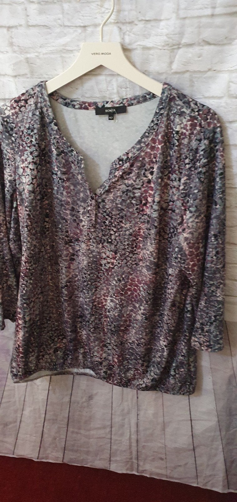 Bonita Blouse Maat 42 - Nieuw met abstracte print, Maat 42/44 (L), Nieuw, Bonita, Korte mouw