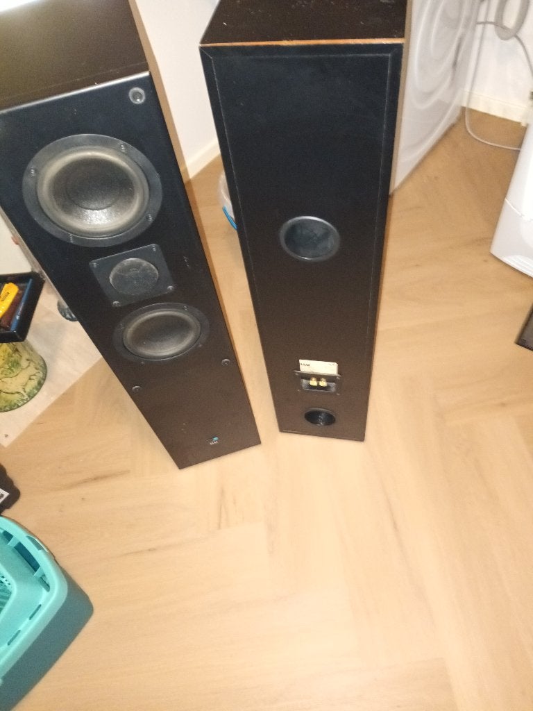 ELAC EL 121 Luidspreker - 120/150 Watt, Made in Germany, Vloerstaande luidspreker, Gebruikt, Inclusief kabels, 120 tot 150 watt