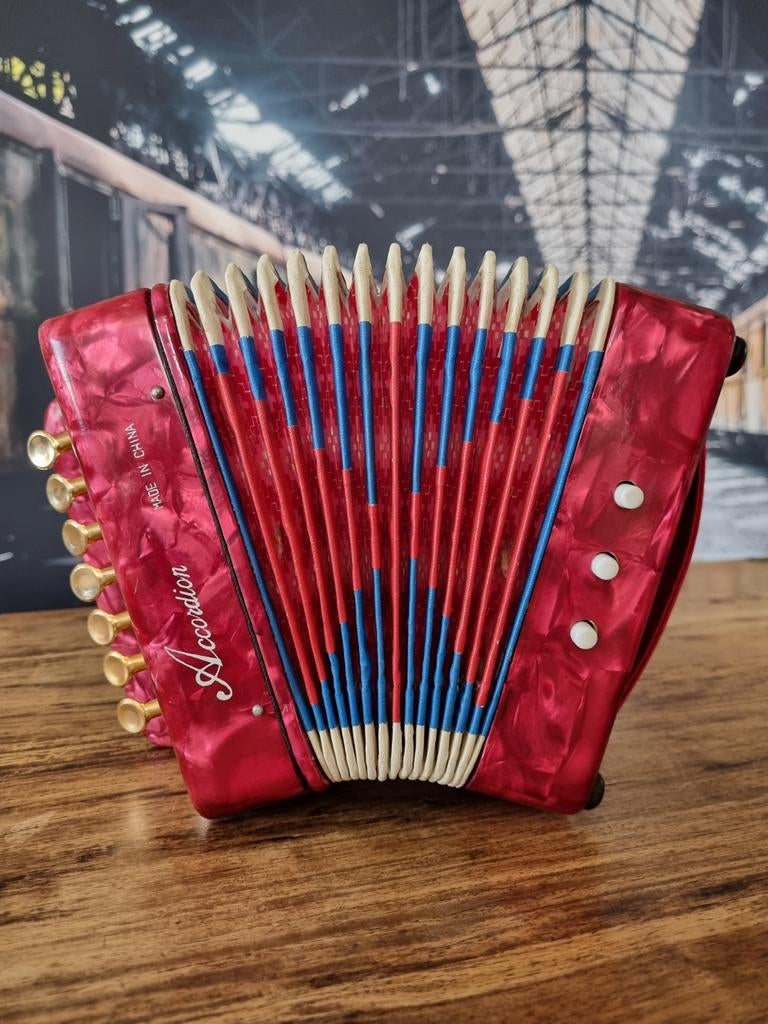 Mini accordeon - voor decoratie, Verzamelen, Muziek, Artiesten en Beroemdheden, Gebruikt, Overige typen, Ophalen of Verzenden