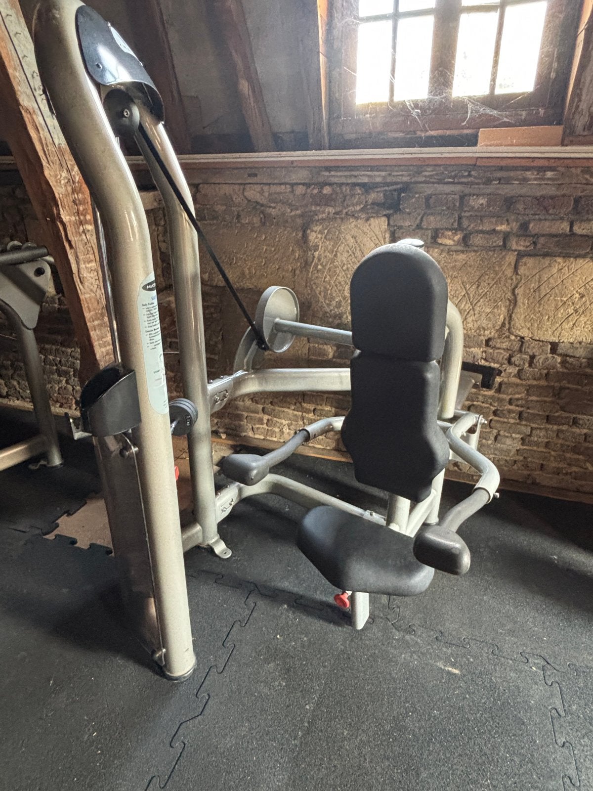 Matrix Fitness Seated Dip / Tricep Press Apparaat, Gebruikt, Krachtstation, Armen, Ophalen of Verzenden