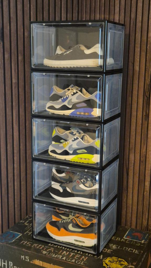 Sneakerbox Zwart & Wit/ Transparant / SNKRS Matjes, Ophalen of Verzenden, Nieuw