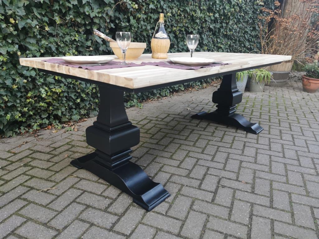 Teak TAFEL (220 x 100) / EETTAFEL / KLOOSTERTAFEL teakhout, Huis en Inrichting, Tafels | Eettafels, Ophalen, Gebruikt, 100 tot 150 cm