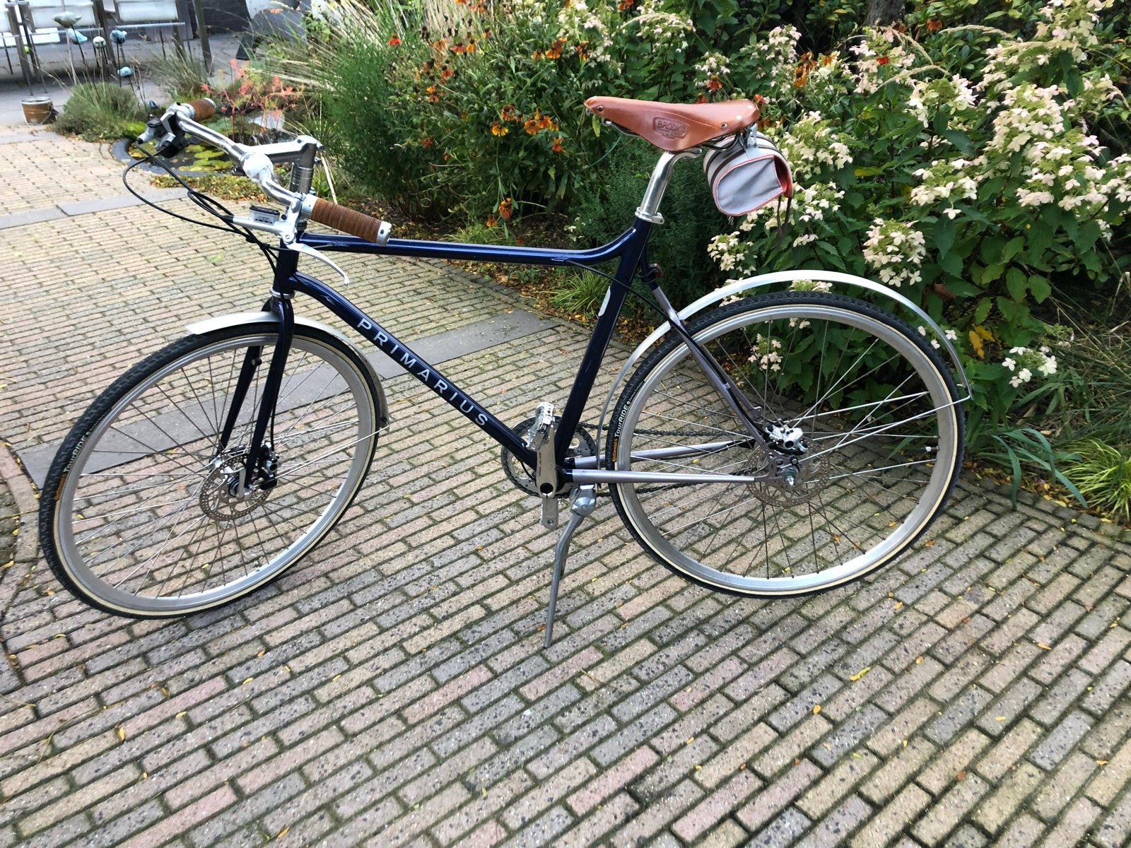 Primarius Artisan fiets met Brooks zadel en schijfremmen, Versnellingen, Zo goed als nieuw, Schijfrem, 53 tot 57 cm