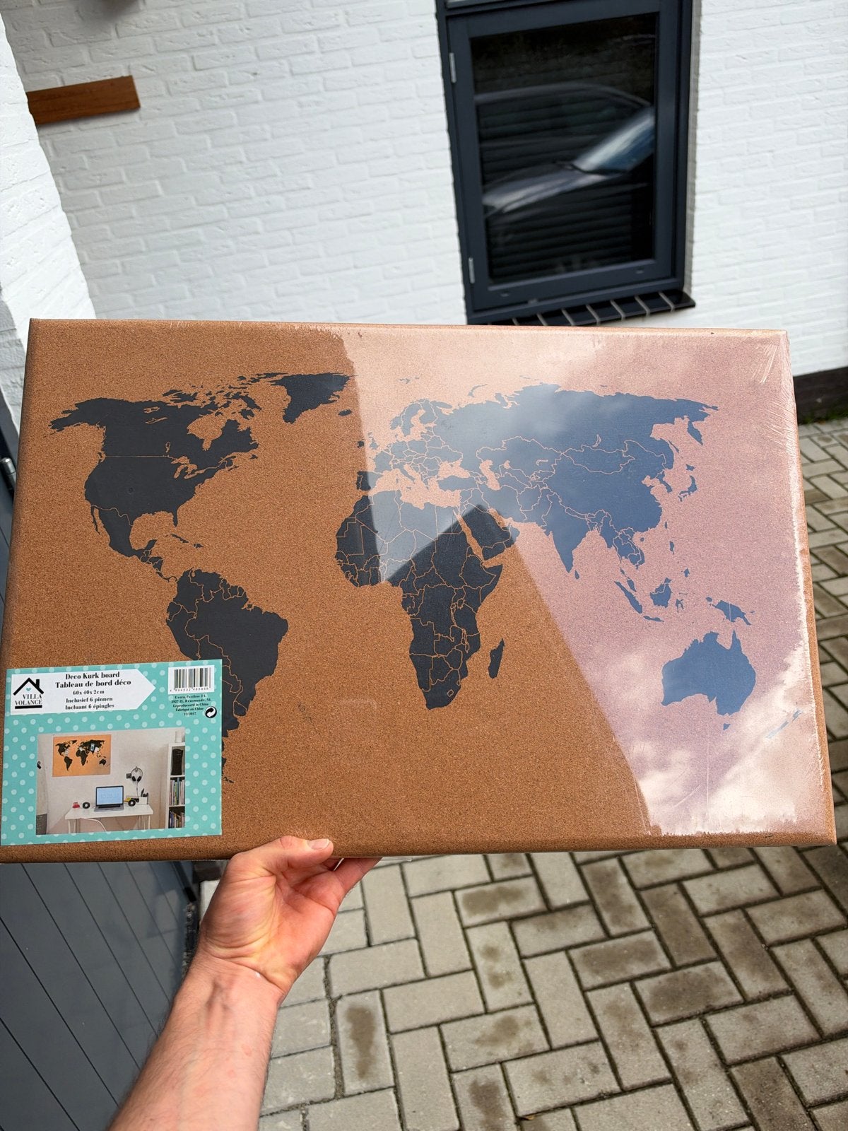 Nieuw Wereldkaart Prikbord - Decoratief & Praktisch, Ophalen, Nieuw, Bruin, Natuurlijk materiaal