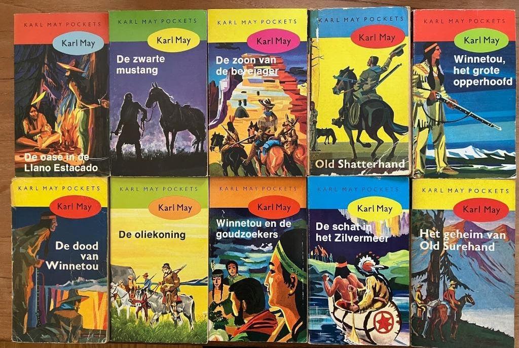 Karl May serie pocket uitgave 30 boeken, Boeken, Avontuur en Actie, Verzenden, Gelezen, Karl May