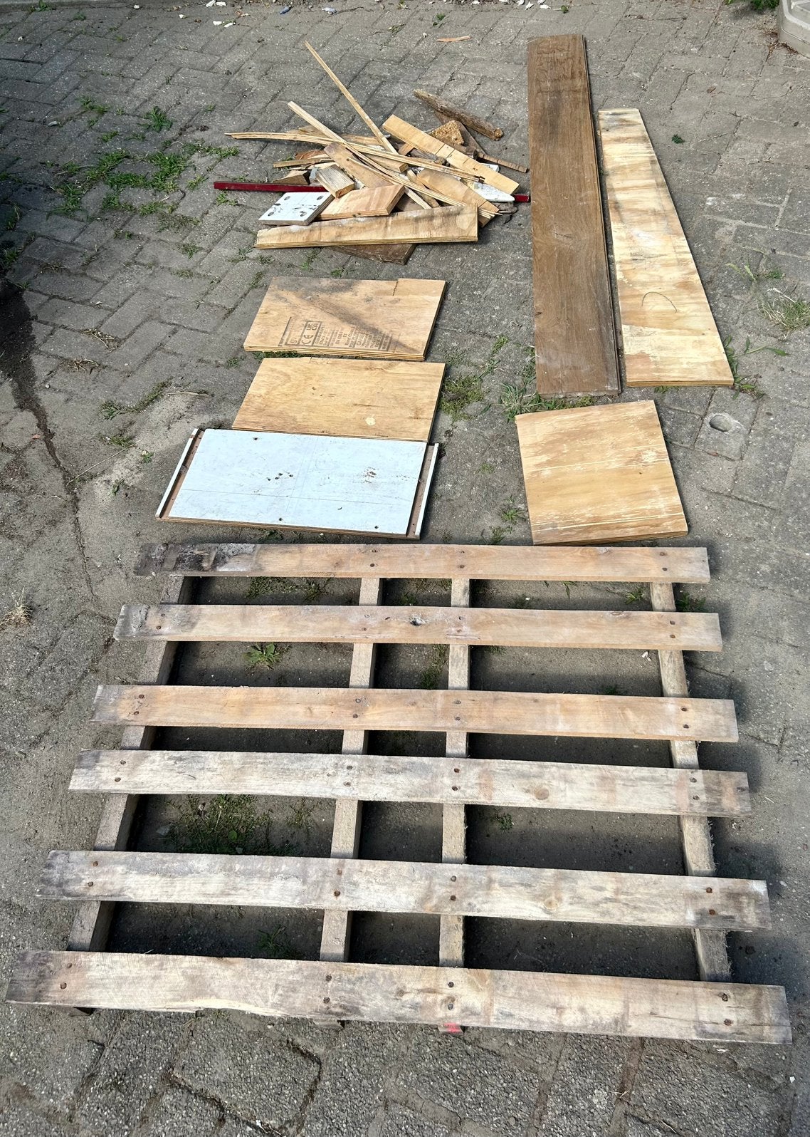 Gratis hout, Doe-het-zelf en Verbouw, Hout en Planken, Ophalen, Gebruikt, Minder dan 25 mm, Plank