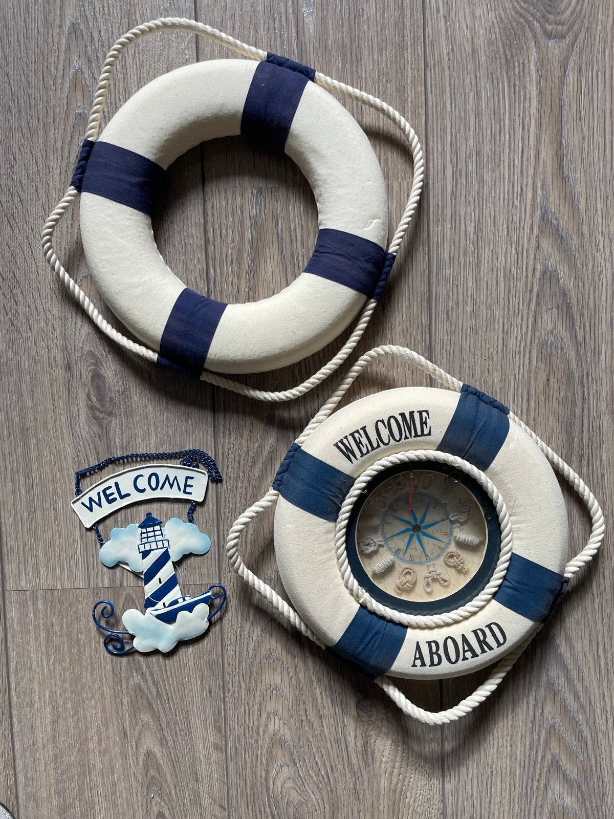 Nautische decoratie set, Huis en Inrichting, Gebruikt, Meerkleurig, Overige stijlen, Ophalen of Verzenden