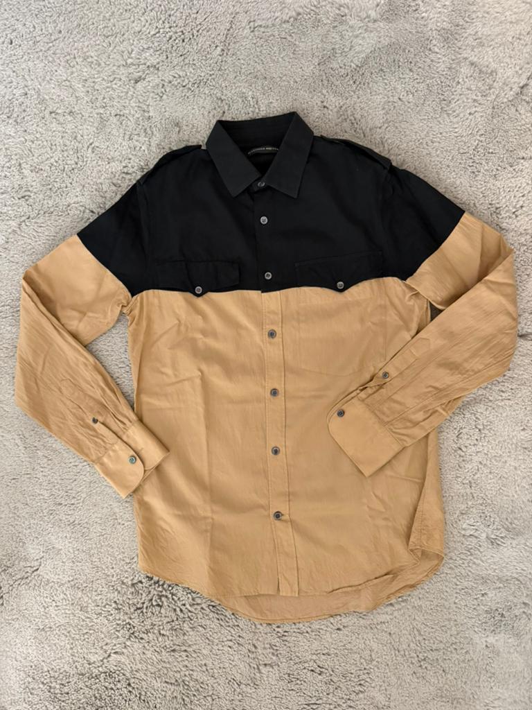 Alexander McQueen Colorblocked Overhemd Maat 15+, Ophalen of Verzenden, Zo goed als nieuw, Zwart, Halswijdte 38 (S) of kleiner