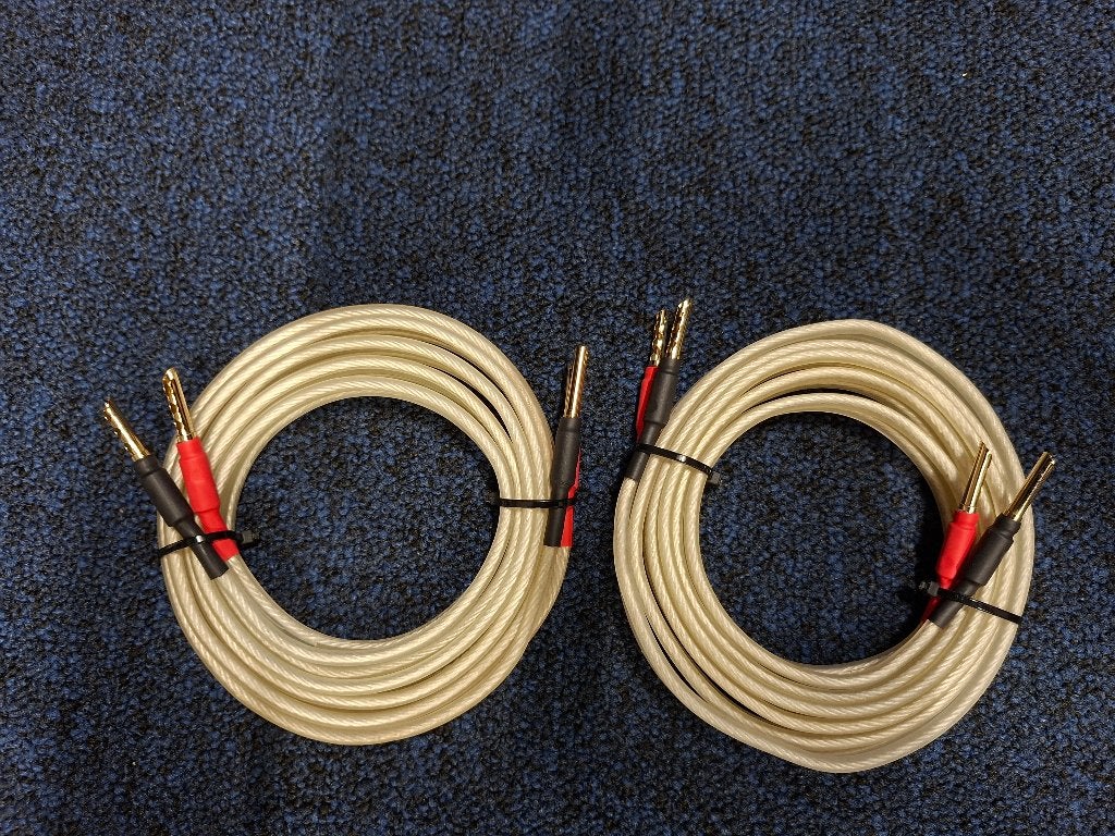 2x1,85 Van den Hul The Clearwater Hybrid Halogen Free kabels, Ophalen of Verzenden, Zo goed als nieuw, 2 tot 5 meter, Luidsprekerkabel