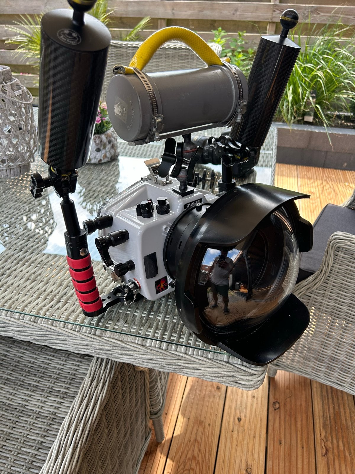 Nikon D800 met Ikelite onderwaterhuis met lenzen en flitsers, Nikon, Camera, Ophalen, Gebruikt