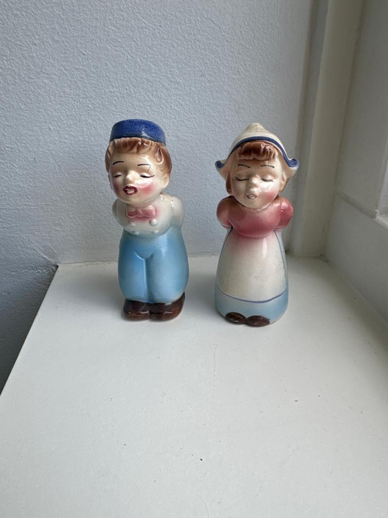 Vintage Hollandse Jongen en Meisje Zout- en Peperstel, Antiek en Kunst, Ophalen of Verzenden